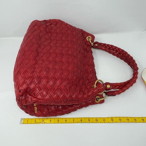 COPY - Vintage MIU MIU Red Nappa Leather Bag - Picture 10 of 14